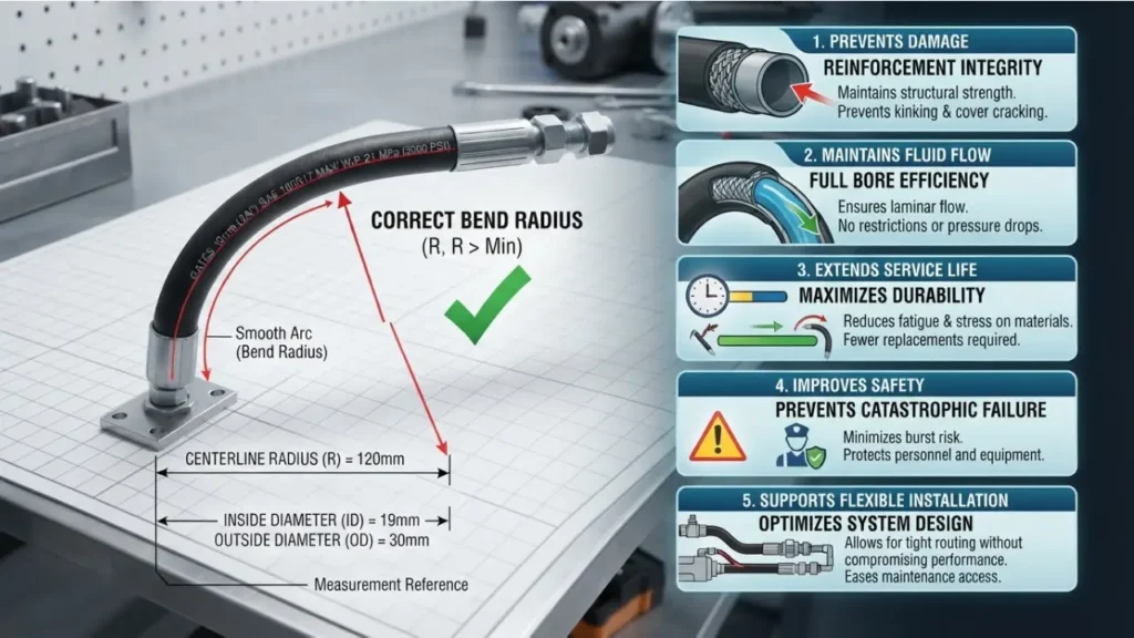 why hydraulic hose bend raduis matters