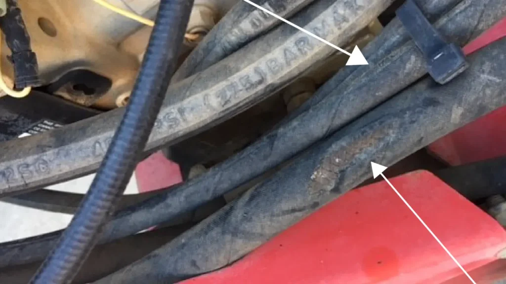 why pinched hydraulic hoses