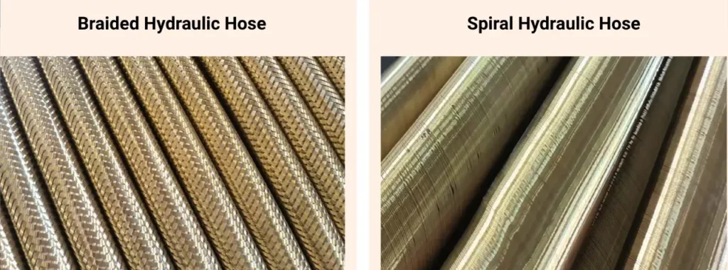 hydraulic hose braided or spiral