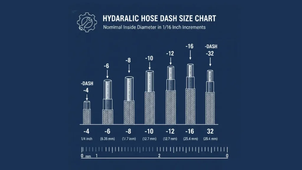 hydraulic hose dash sizing
