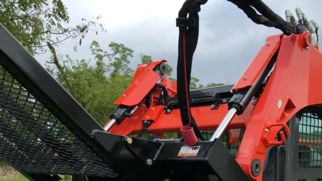 hydraulic hose holder for skid steer