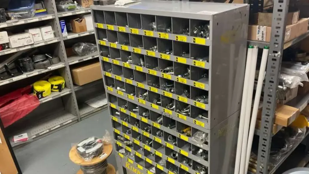 hydraulic hose storage bins