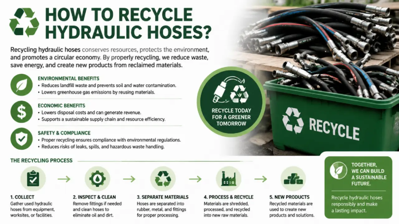 how to recycle hydraulic hoses