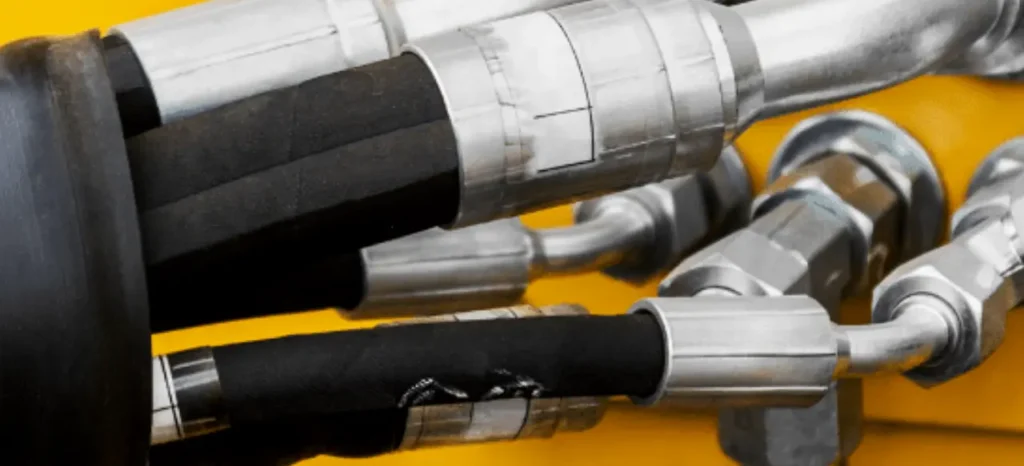 the stuck hydraulic hoses