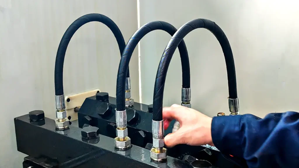 the hydraulic hose impulse testing