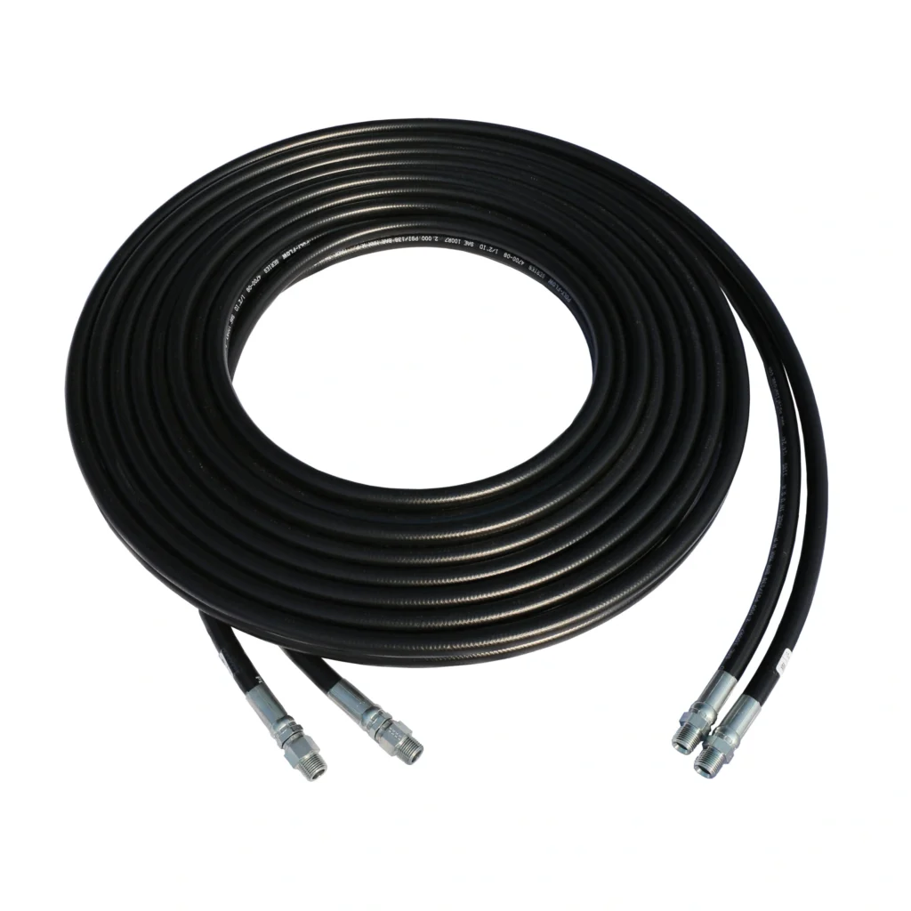 Black High Pressure Twin Line Thermoplastic Hydraulic Hose