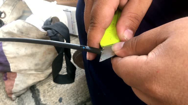 Cutting Fiber Optic Cable