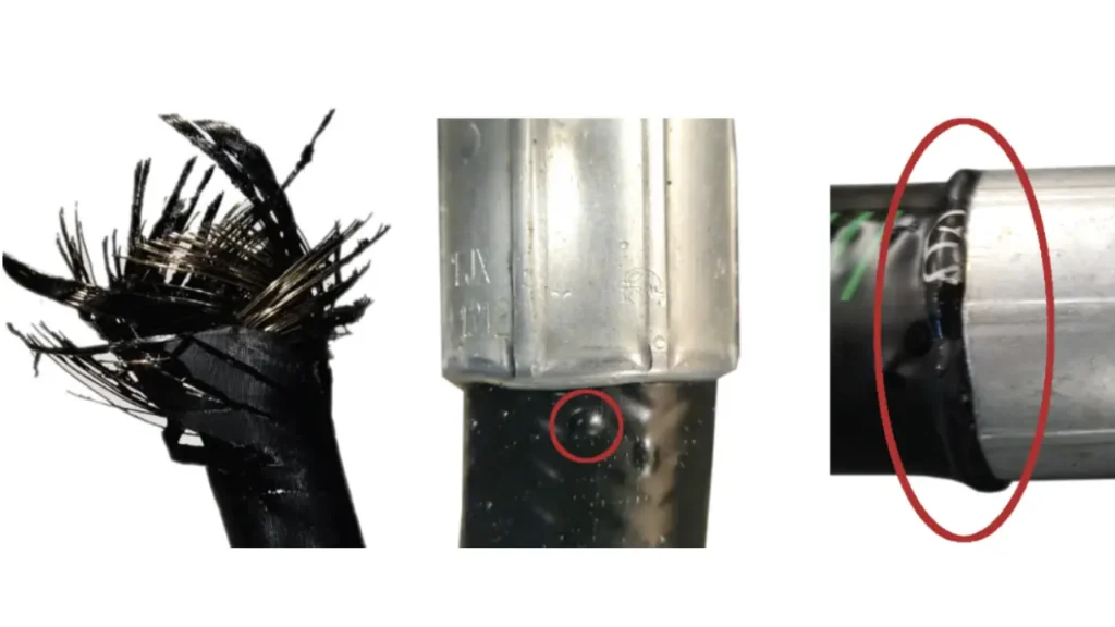 burst hydraulic hoses