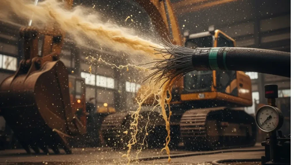 bursting hydraulic hoses