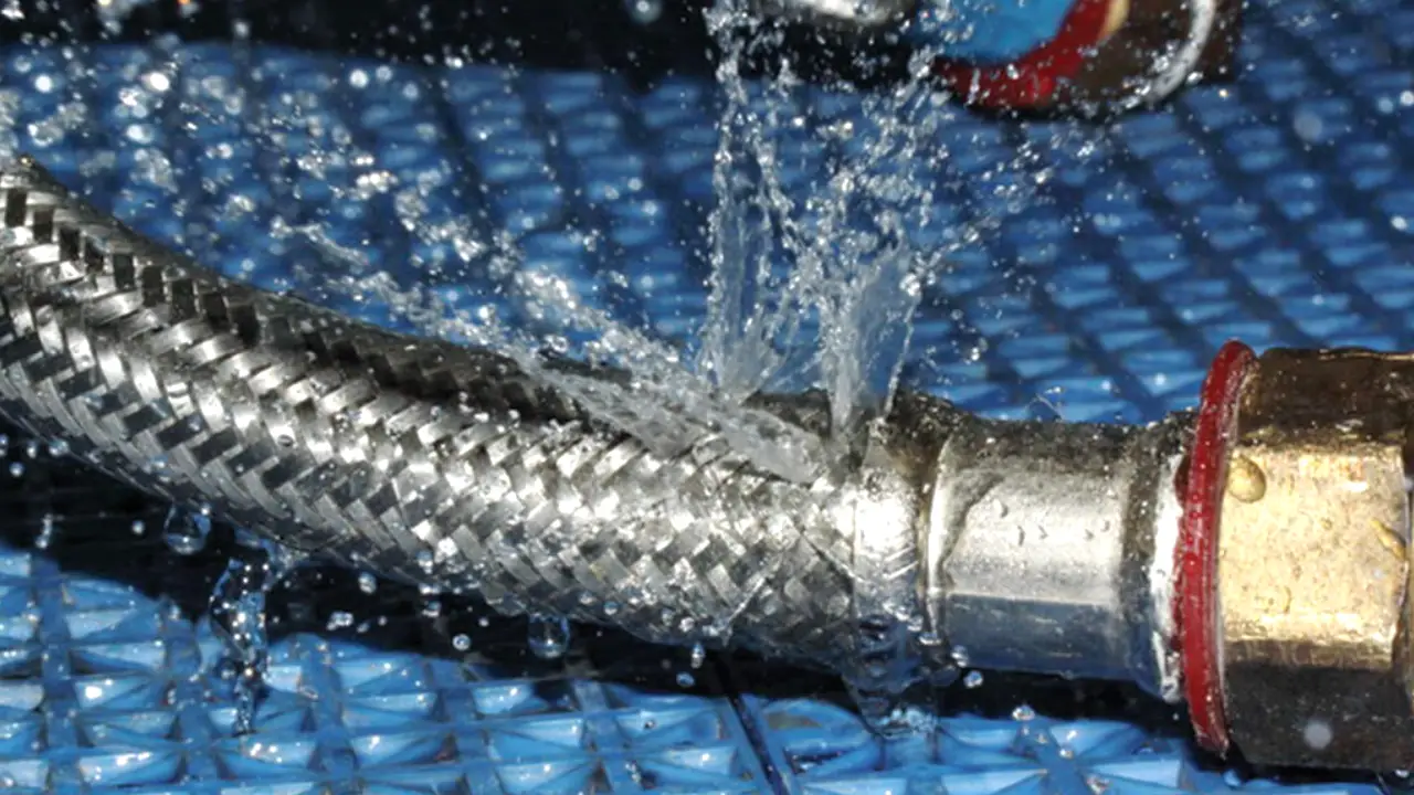 leaking braided hydraulic hoses