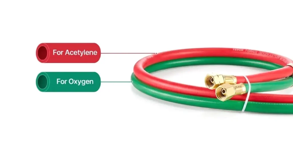 oxygen and acetylene hoses color coding