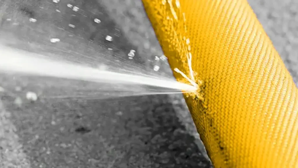 repair a hole in a pressure washer hose