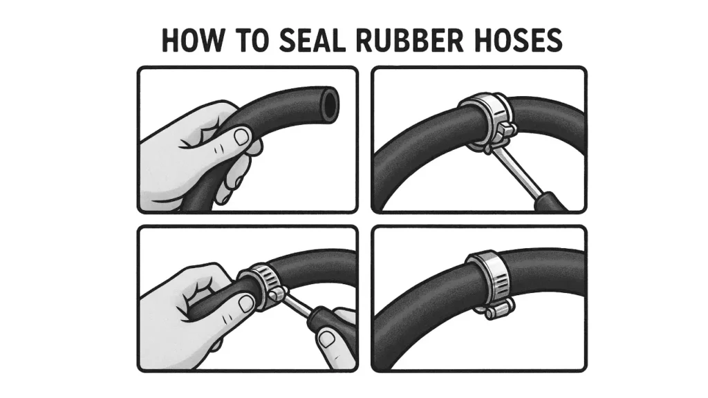 how to seal a rubber hose