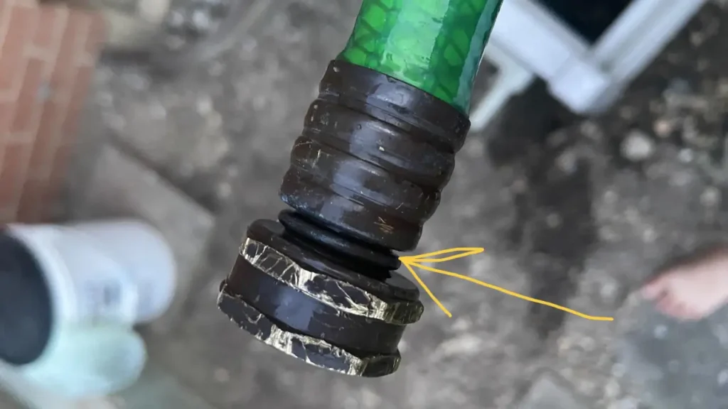 leaking rubber hoses