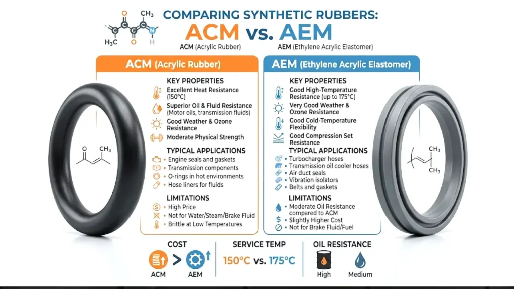 what is the difference between acm and aem rubber