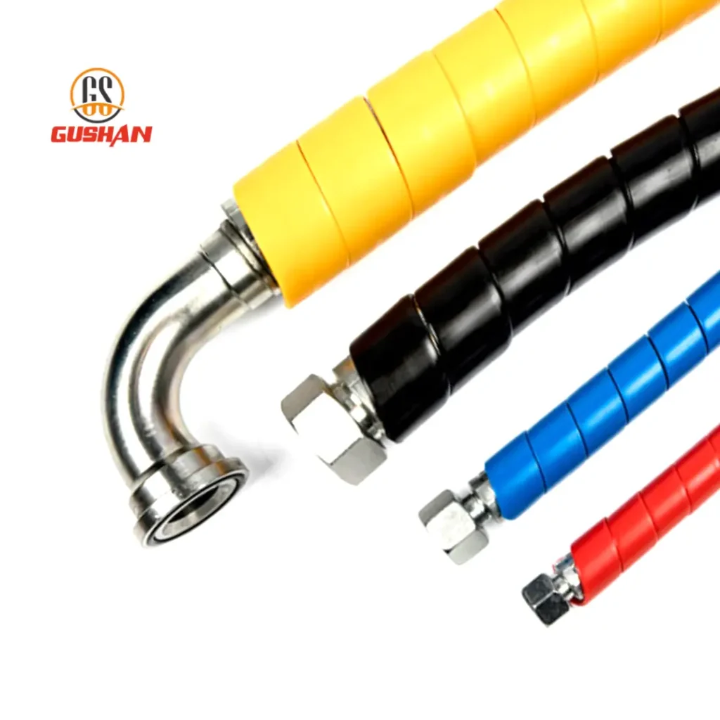 colored spiral hydraulic hose wrap