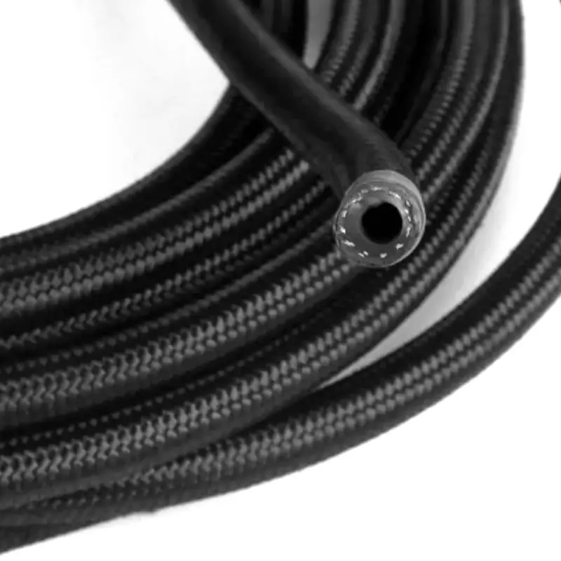 black nylon braided hose