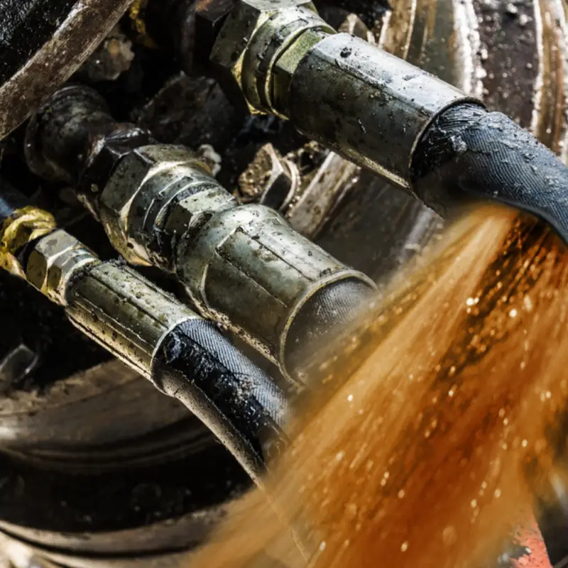 how to relieve pressure in hydraulic hose