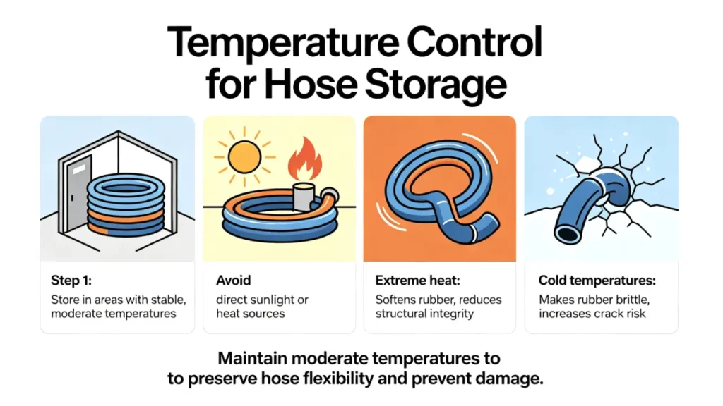 hydraulic hose storage environment conditions