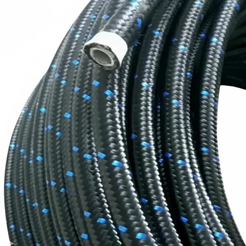 black ptfe braided hose with color