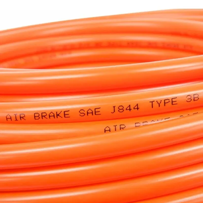 heavy duty orange nylon air brake j844 series hoses