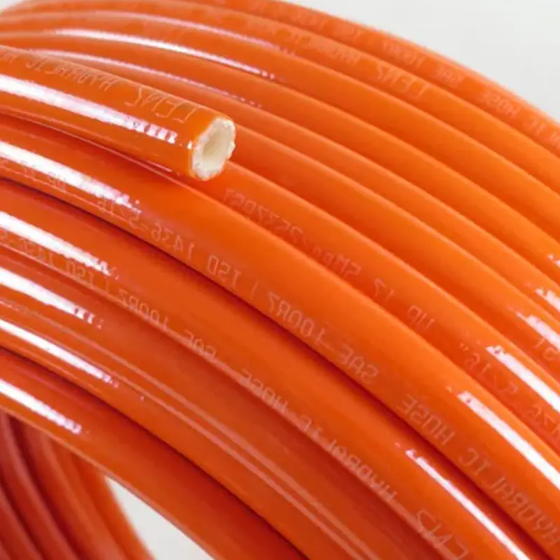 orange thermoplastic hydraulic hose