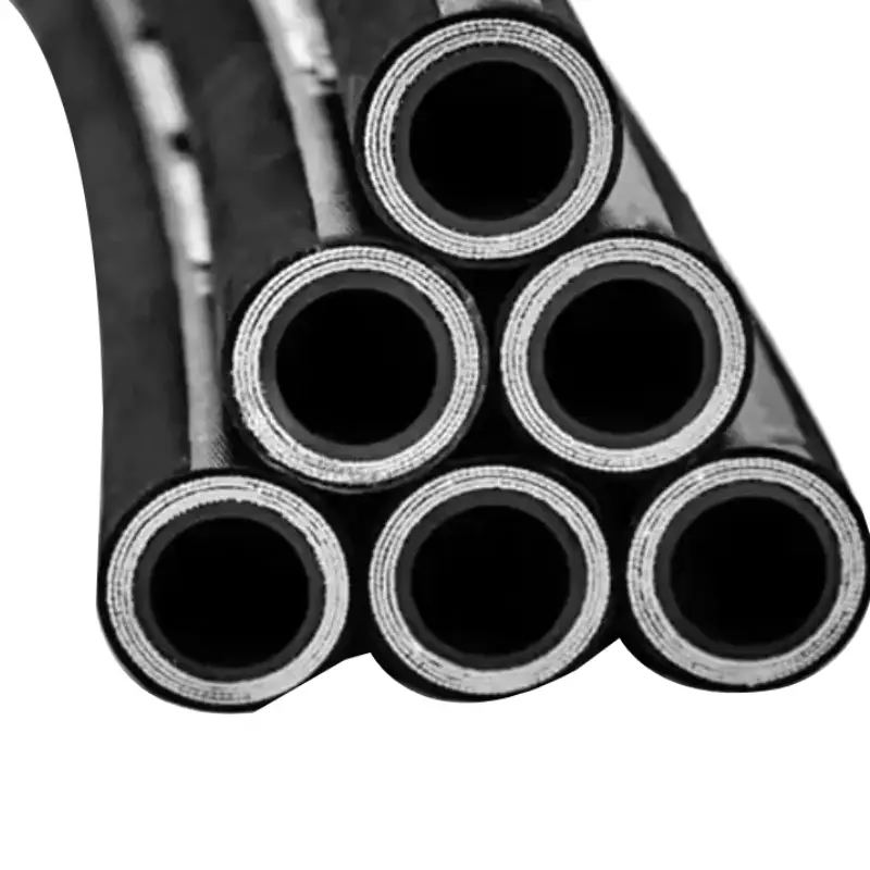 black hydraulic hoses