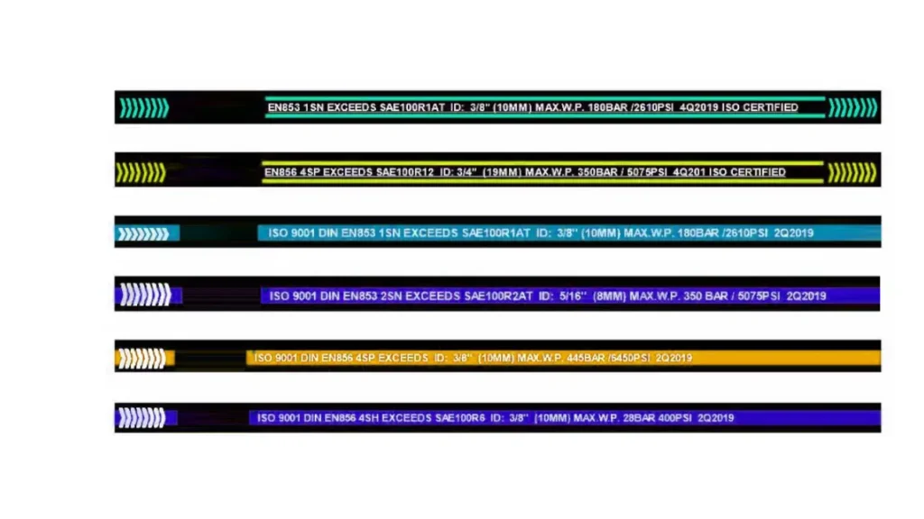 what information include on hydraulic hose layline