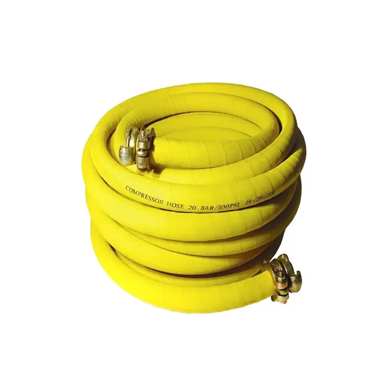 yellow smooth air rubber hoses
