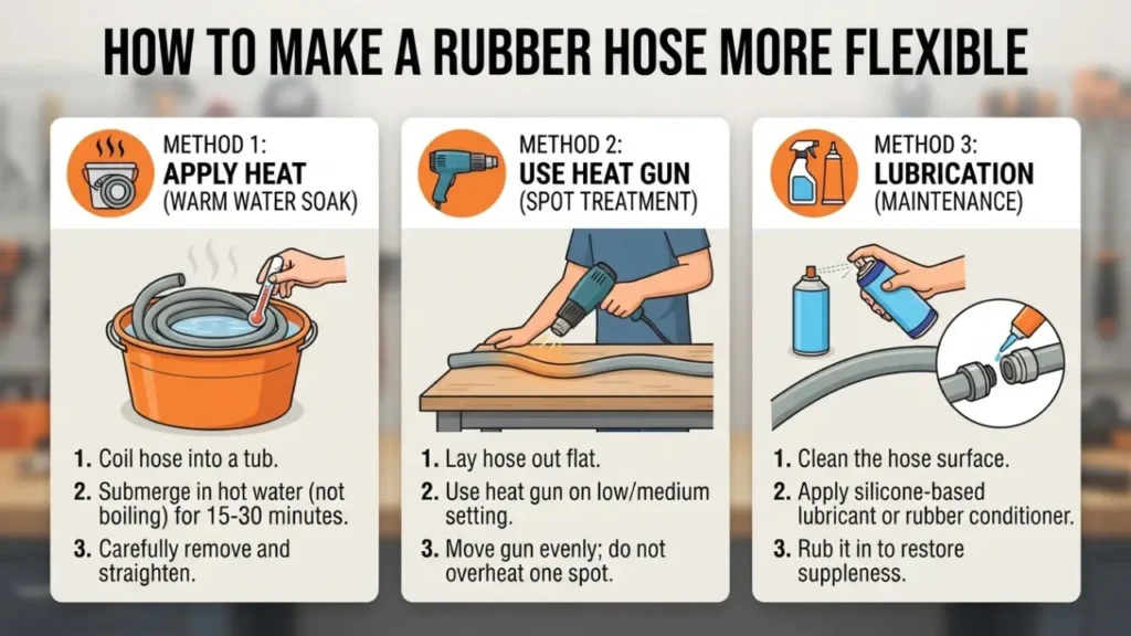 how to make rubber hoses more flexible