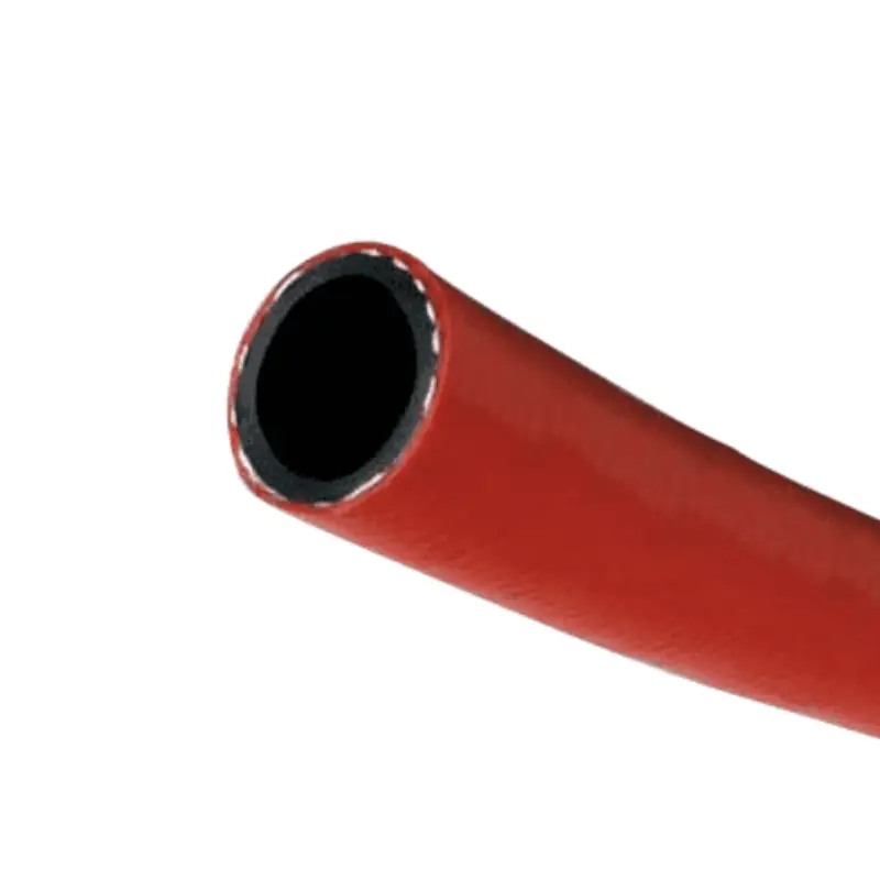 red hydraulic hose